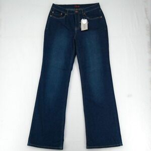 Jag Jeans Foster Flare Jeans Womens 14 Blue Dark Wash High Rise Stretch Denim